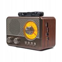 Przenośne radio retro Bluetooth, FM/AM/SW, USB-C zasilane sieciowo i bateryjnie, USB, AUX