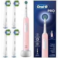 Szczoteczka Elektryczna do Zębów Oral-B Pro Series 1 Różowa Zestaw Końcówki