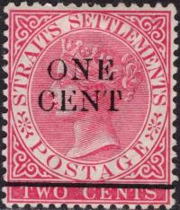 kol.bryt.Straits Settlements QV 1 c.czysty *