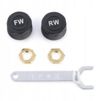 Nakrętki zaworu czujniki z nadajnikami TPMS do motocykla zestaw przód + tył