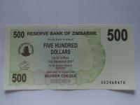 [B3721] Zimbabwe 500 dolarów 2006 r. UNC