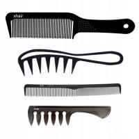 Grzebienie barberskie fryzjerskie ZESTAW do stylizacji włosów męskich XHAIR