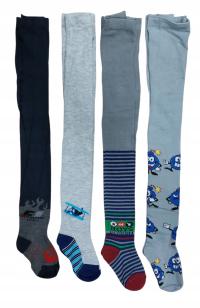 (125) RAJSTOPKI DZIECIĘCE KOMPLET 4 SZTUKI DZIEWCZYNKA CHŁOPIEC 86-92