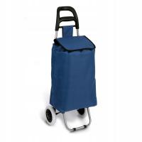 Темно-синяя сумка для покупок на колесах, складная тележка для покупок, легкая стойка