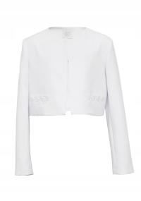 Sly 42A/SM/19 Żakiet Bolerka komunijne w białym kolorze r 128