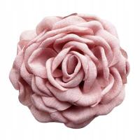 ECARLA spinka-klamra do włosów Kwiat z tkaniny pudrowy róż XL 9cm SP288R