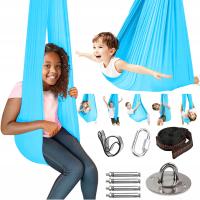 HUŚTAWKA DLA DZIECI HAMAK CHUSTA SENSORYCZNA SZARFA AKROBATYCZNA 400x150cm