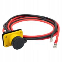 Прямые провода 35 мм с желтой алюминиевой розеткой, прокладкой и проушинами fi-