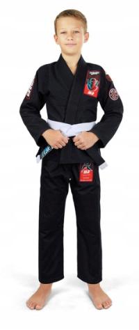 Ground Game GI do BJJ dla dzieci Ninja Czarne K2 WZROST 134-139cm