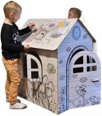ДЕТСКИЙ ДОМИК БОЛЬШОЙ ДЛЯ РИСОВАНИЯ РАСКРАСКА XXL КАРТОННАЯ КОРОБКА