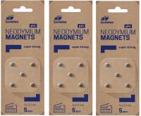 Magnesy neodymowe Leviatan 5mm 15szt srebrny