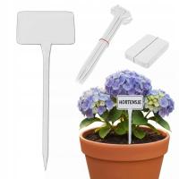 Tabliczki Etykiety do Opisu Roślin Małe 10,5x7 cm Wymienne Pole Biała