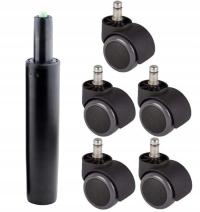 SIŁOWNIK 195 mm CZARNY, PODNOŚNIK FOTELA KRZESŁA, 150 KG, KÓŁKA GRATIS !!