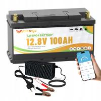 Akumulator LiFePO4 FLYFREE 12V 100Ah + Ładowarka+Bluetooth 352*174*190mm