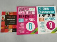 Egzamin ósmoklasisty + ARKUSZE TABLICE J Polski x3