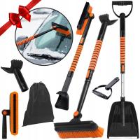 Szczotka Skrobaczka 5w1 Do Odśnieżania Auta Teleskopowa + Łopata ZESTAW