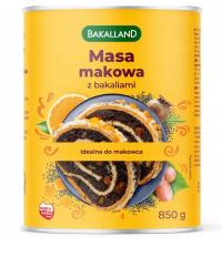 Masa makowa z bakaliami Bakalland 850g gotowa w puszce do wypieków