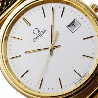 OMEGA мужские часы LITE золото 18K / 750 винтаж дюйм. 1430 сапфир 1991