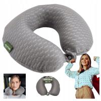 Ортопедическая подушка для сна для автомобиля серый 30X33X9 см премиум STRANDA