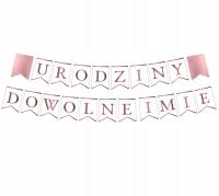 Baner Girlanda Urodzinowa Z Imieniem Dowolny Napis Personalizowany Impreza