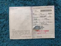 Kolekcjonerski dowód rejestracyjny WSK 125 1984r