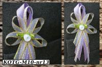 Kotyliony dla gości,1szt. biało/wrzosowy/ZŁOTY - KOTG-M10-NR13