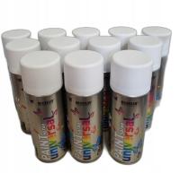 Spray farba biały mat RAL 9010 400 ml zestaw 12 sztuk BIODUR