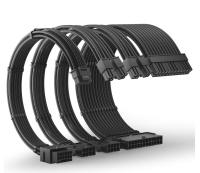 Silver Monkey X Ninigi Cable Extensions Black Przedłużki ATX oplot 12VHPWR