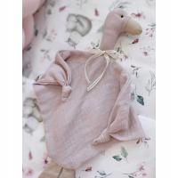 Miękka przytulanka niemowlęca muślinowa GĄSKA