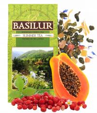 Basilur SUMMER TEA чай зеленая земляника папайя Цейлон листовой-100 г