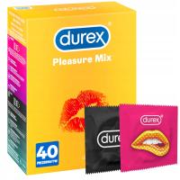 Презервативы Durex PLEASURE MIX 2 разных типа полоски вкладки 40 шт.