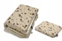 La Millou Ciepły koc minky L 110x140 Pierre the dog + poduszka