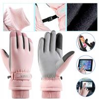 RĘKAWICZKI DAMSKIE, WODOODPORNE WIATROSZCZELNE RĘKAWICZKI ZIMOWE DLA KOBIET