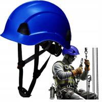 Шлем рабочий шлем для работы на высоте 4 балла - синий без козырька ALPIN