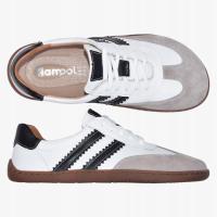 Półbuty damskie Kampol skórzane barefoot białe