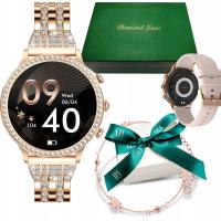 Smartwatch женские часы злотый браслет да Манта Алмаз LUSSO набор
