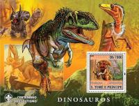 DINOZAURY fauna prehistoryczna St. Tome #ST72D09