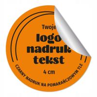 Etykiety Nadruk Kod QR Kreskowy Logo Napis 4cm 500