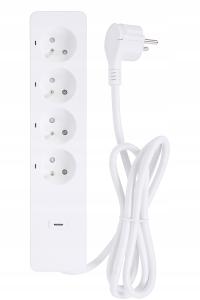 Inteligentna listwa zasilająca 4 gniazda, sterowanie smartfonem, LSC