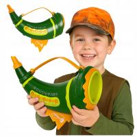 Trąbka Instrument Róg Myśliwski Zabawka 30 Dźwięków Farma Las + 2 ustniki