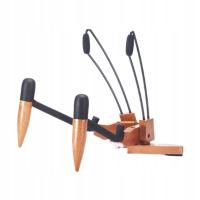 Mini stojak na gitarę Akcesoria do ukulele Drewniany stojak 31x25x32.5cm ciemnobrązowy