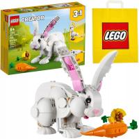 LEGO KLOCKI CREATOR 31133 - BIAŁY KRÓLIK FOKA PAPUGA 3w1 + Torba prezentowa