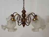 mosiężny żyrandol pięcioramienny