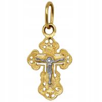 Злотый православный крест с белым золотом s золото