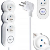 Przedłużacz elektryczny listwowy 3 gniazda 3 m z uziemieniem