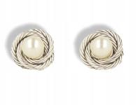 Klipsy do uszu srebrne ślimaczki