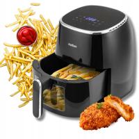 BEZTŁUSZCZOWA FRYTKOWNICA AIR FRYER Z OKIENKIEM MOCNA FRYTOWNICA 5L 1550W