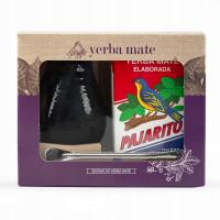 Набор Yerba Mate Pajarito 500г, matero черный, bombilla