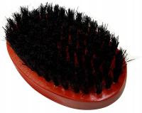 Szczotka kartacz do brody wąsów 100% naturalne włosie dzika wygładza zarost