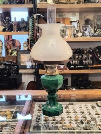 Lampa naftowa – szkło malachitowe